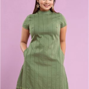 Ailish Green Short Dress