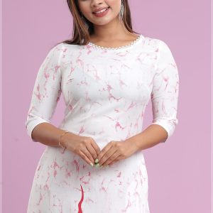 Lecxi Pink Flowers Long Dress