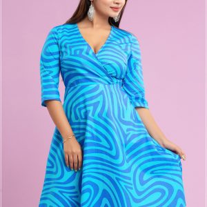 Adithi Blue Short Dress